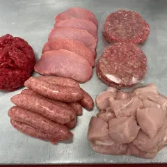 meat on butchers counter